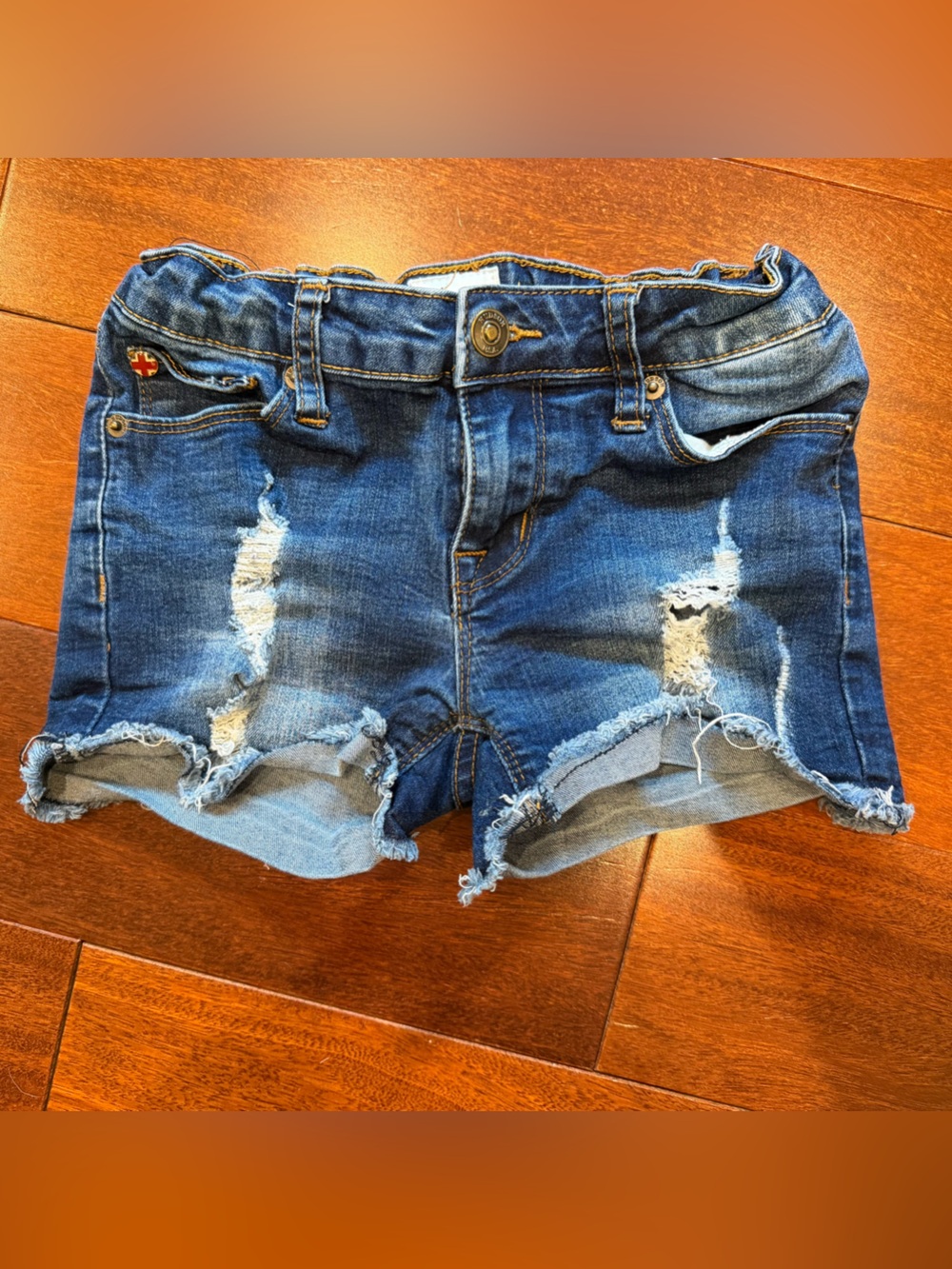 Hudson Jeans Women's Ripped Dark Blue Denim Cutoff Shorts